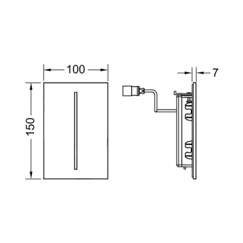 Клавиша смыва Tece Tecefilo Urinal 9242063 черный