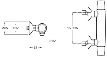 Смеситель для душа Jacob Delafon Elevation E18877-CP хром