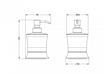 Дозатор Jorger Valencia 638.00.016.020 матовое стекло/золото
