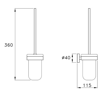 Ершик для унитаза Stella Sirius хром SR10017CR00