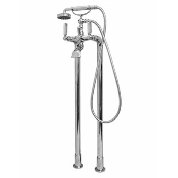 Bossini Liberty Смеситель для ванны, напольный, высота 890 мм, Душевая лейка Libertyцвет:Gom и шланг