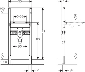 Система инсталляции для раковин Geberit Duofix 111.480.00.1