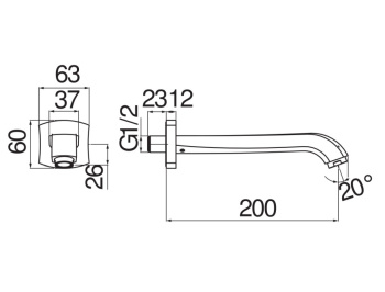 Излив Nobili AV00158/41GDP золото