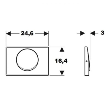 Смывная клавиша Geberit Delta 115.108.00.1 сталь