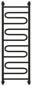 Полотенцесушитель водяной Сунержа Элегия+ 1200х400 31-0205-1240 матовый черный