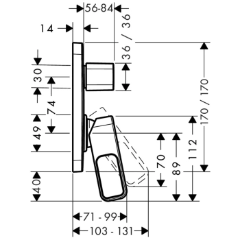 Axor Urquiola Смеситель для ванны, один источник, цвет: сталь 11425800