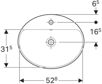 Раковина встраиваемая Geberit VariForm 500.720.01.2 белая