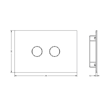 Смывная клавиша Artceram INOX черный матовый 715.000.BM