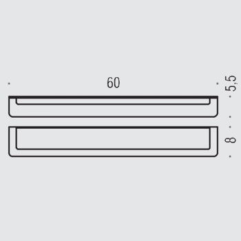 Полотенцедержатель Colombo Over 60см матовая сталь B7011.SS