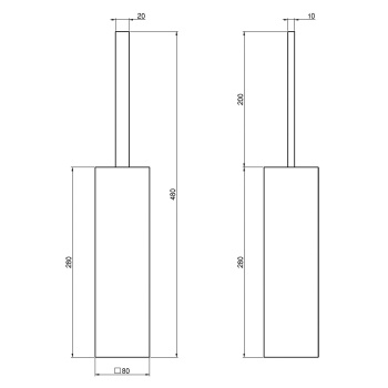 Ёршик напольный Fima Carlo Frattini Quadra хром F6026/3CR