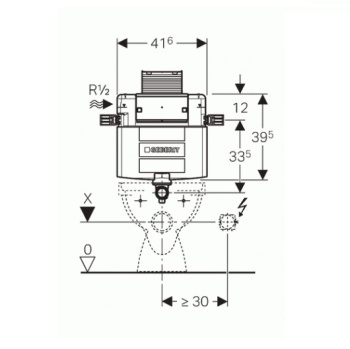 Бачок для унитаза Geberit Omega 109.043.00.1 белый