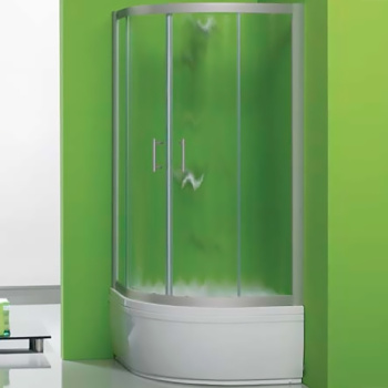 Душевой уголок Kolpa San Q Line TKP Dixie Quat 90x90 профиль Белый стекло рифленое