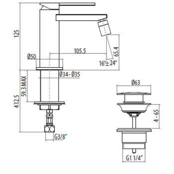 Смеситель для раковины Gattoni Color 225 8046/80CO хром