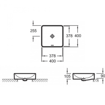 Раковина-чаша 40 см Jacob Delafon Vox логотип 1930 EVG102-PT6