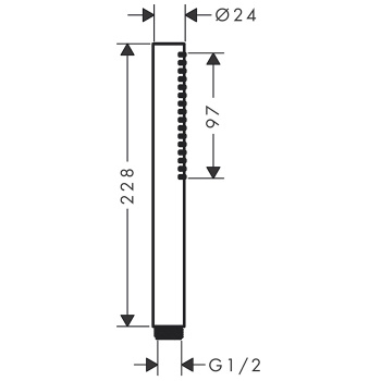 HG Pulsify Ручной душ-&amp;quot;палочка&amp;quot; 100 1jet EcoSmart, матовый белый