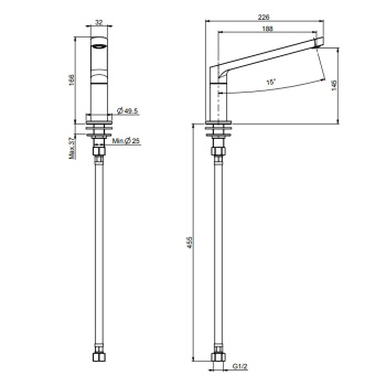 Излив для ванны Fima Carlo Frattini Nomos Go 18.8, настенный, хром F2457CR