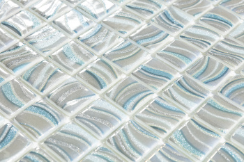 Мозаика на сетке Vidrepur Glitter Grey №7804 25x25 м2
