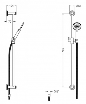 Душевой гарнитур Jorger Belledor 631.13.315.000 chrome