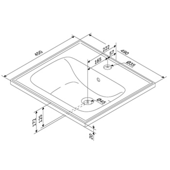 Мебельная раковина AM.PM X-Joy M85AWCC0502WG64