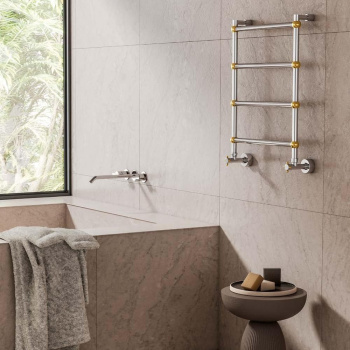 Полотенцесушитель водяной Margaroli Sole 464TS4708AG 76X52.5 золото