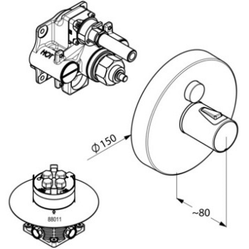 Смеситель для душа Kludi Push 388020538, хром