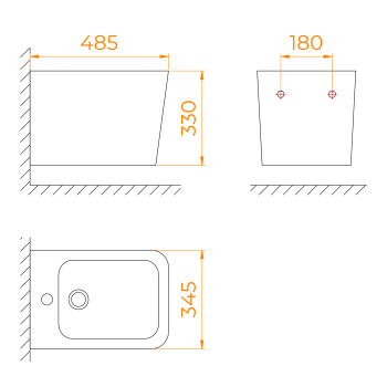 Биде подвесное RGW SW-81 65430281-01