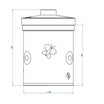 Банка керамическая с крышкой THG Capucine Mauve Decor Or A7D-A02-4611 белый
