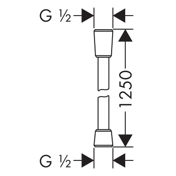 Душевой шланг hansgrohe Isiflex 28272700 125 см белый матовый