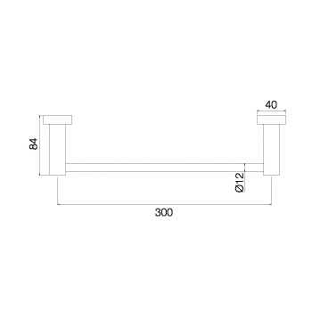 Полотенцедержатель Fima Carlo Frattini Rotola 300, брашированный черный хром F6000/30CS