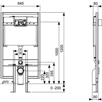 Инсталляция для  унитаза Tece Teceprofil 9300040 красный