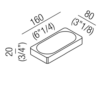 Мыльница Agape Surf, настольный, белый ACOM0634Z