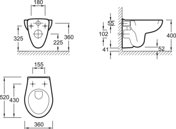Исталляция с унитазом Jacob Delafon Brive E21733RU-00 белый
