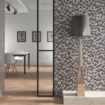 Мозаика на сетке Vidrepur Hexagon Hex Forest Mix м2