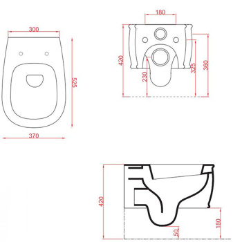 Унитаз подвесной Artceram Azuley AZV001 03 00 Акция черный