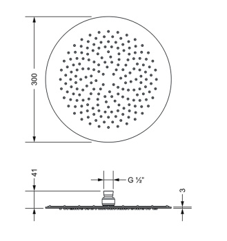 Верхний душ Jorger Charleston Square 649.13.845.000 chrome