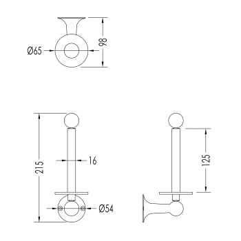 Держатель для запасного рулона Devon&Devon New York хром NY111CR/PS