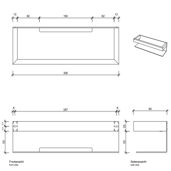 Полка для душа Decor Walther Contract 651570 отделка полированная нержавеющая сталь