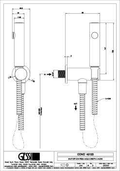 Гигиенический душ Gessi 45123.030 Copper PVD