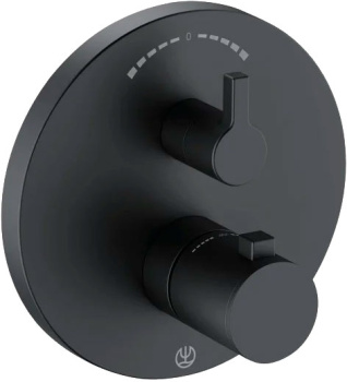 Kludi Nova Fonte душевой комплект с термостатом чёрный матовый