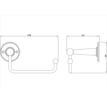 Держатель туалетной бумаги Burlington A16 CHR хром