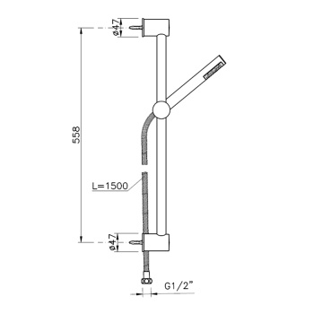 Душевой гарнитур Nicolazzi   5520CR