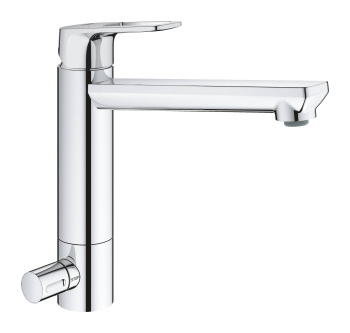 Смеситель для кухни GROHE BauLoop с запорным вентилем, средний излив, хром 31713000