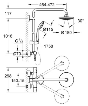 Душевая стойка Grohe Euphoria System 180 27296001