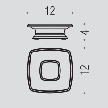 Мыльница настольная Colombo Portofino хром/матовое стекло B3242.CR-VAN