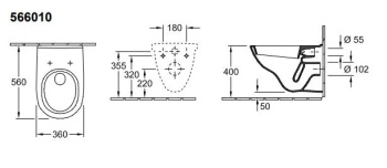 Подвесной унитаз Villeroy&Boch O.Novo 56601001