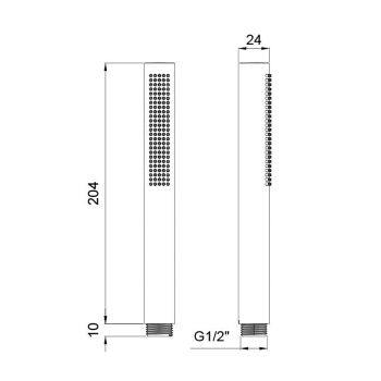 Лейка душевая ручная Velvet с одним типом струи Almar, хром E082126.CR