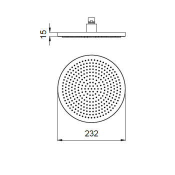 Almar Верхний душ Velvet Верхний душ 232*232, тип струи-velvet rain E044292.MB