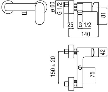 Смеситель для душа Nobili Up UP94130CR хром