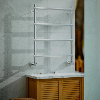 Полотенцесушитель водяной Margaroli Sole 4424704WGO 72x54 белый/золото