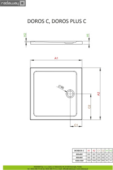 Душевой поддон Radaway Doros Plus C800 800 SDRPC8080-01
